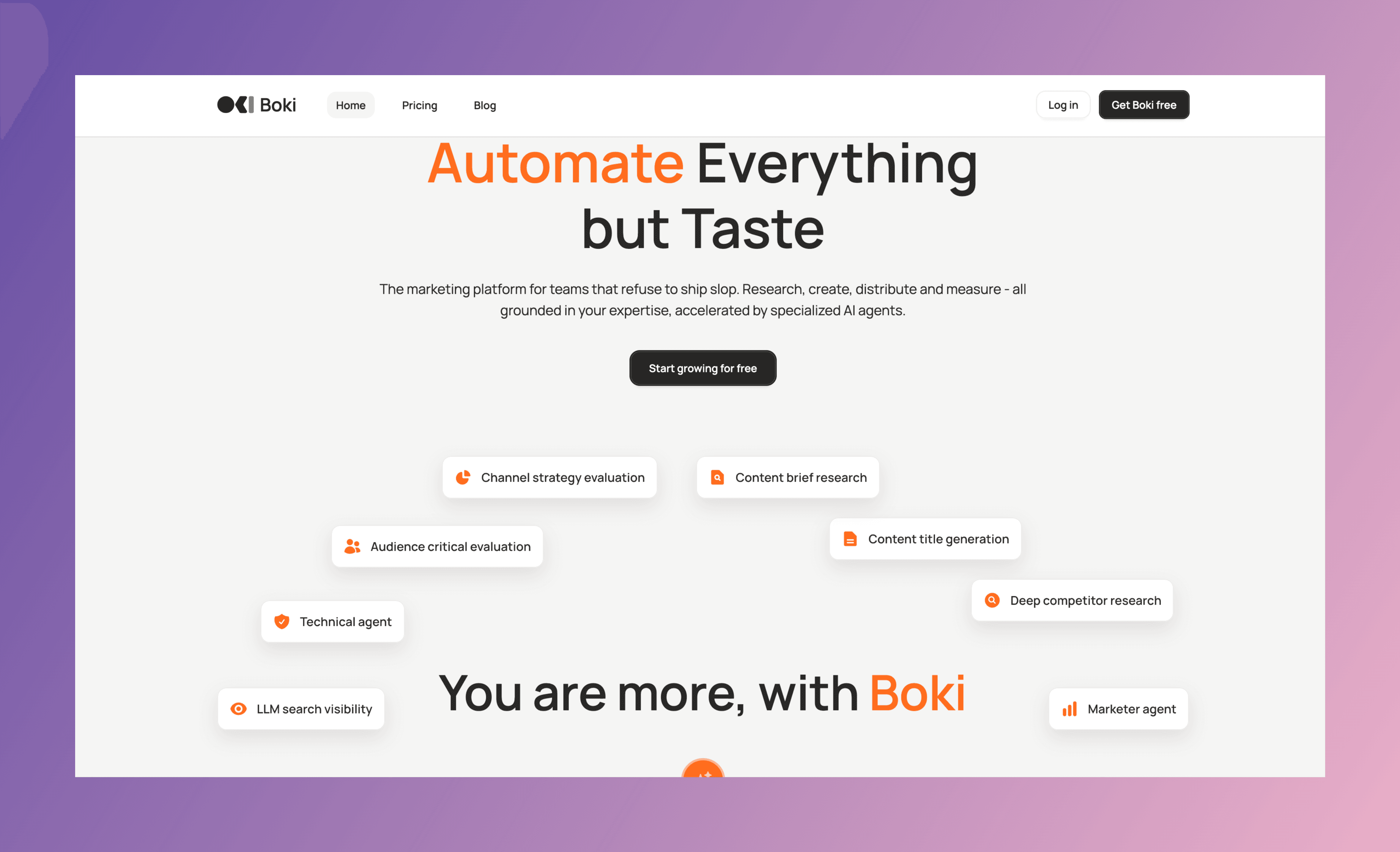 Boki project screenshot